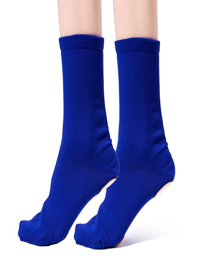 MSMAX Ankle Socks for Barre, Ballet,Dance Workout 2 Pairs Home Pilates Yoga Socks for Women Blue Size L - Image 1